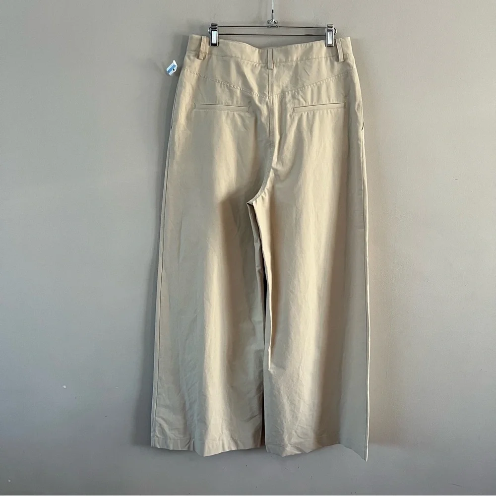 TWP New didi high waist cotton wide leg pants Ladies 
 6 khaki Light brown tan - Picture 5 of 11